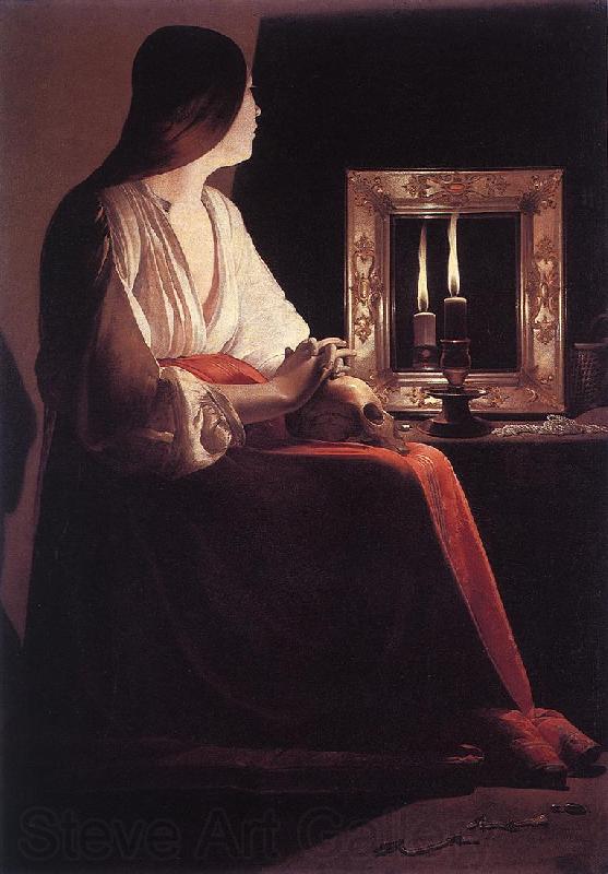 LA TOUR, Georges de The Penitent Magdalen s Spain oil painting art